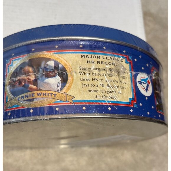 Toronto Blue Jays Cookie Tin Dave Stiebs No-Hitter 1991 History 7" New Sealed - Picture 5 of 8